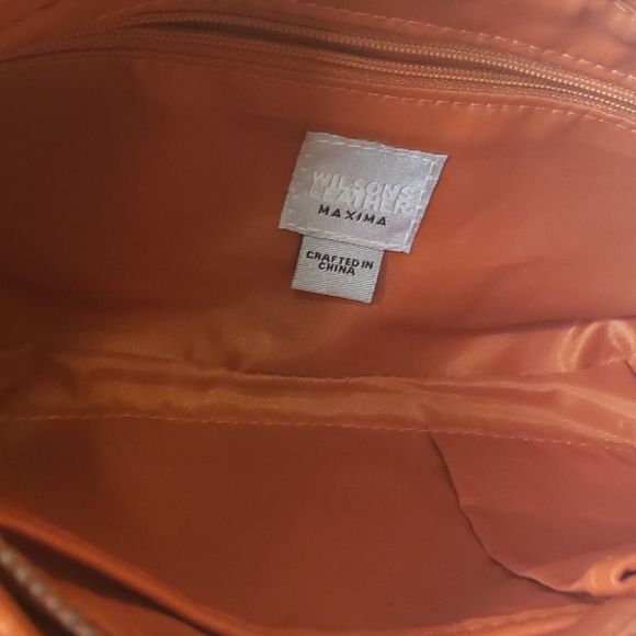 Wilsons Leather orange handbag - Picture 3 of 3